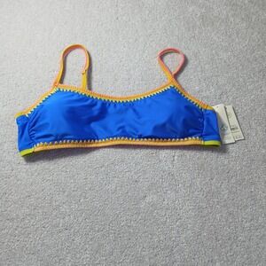 NWT No Boundaries Cobalt Crush Bikini spaghetti Top colorful stitching Size Xxl